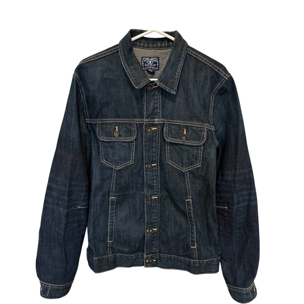 Dark Blue Denim Jacket - Lucky Brand - Mens Medium